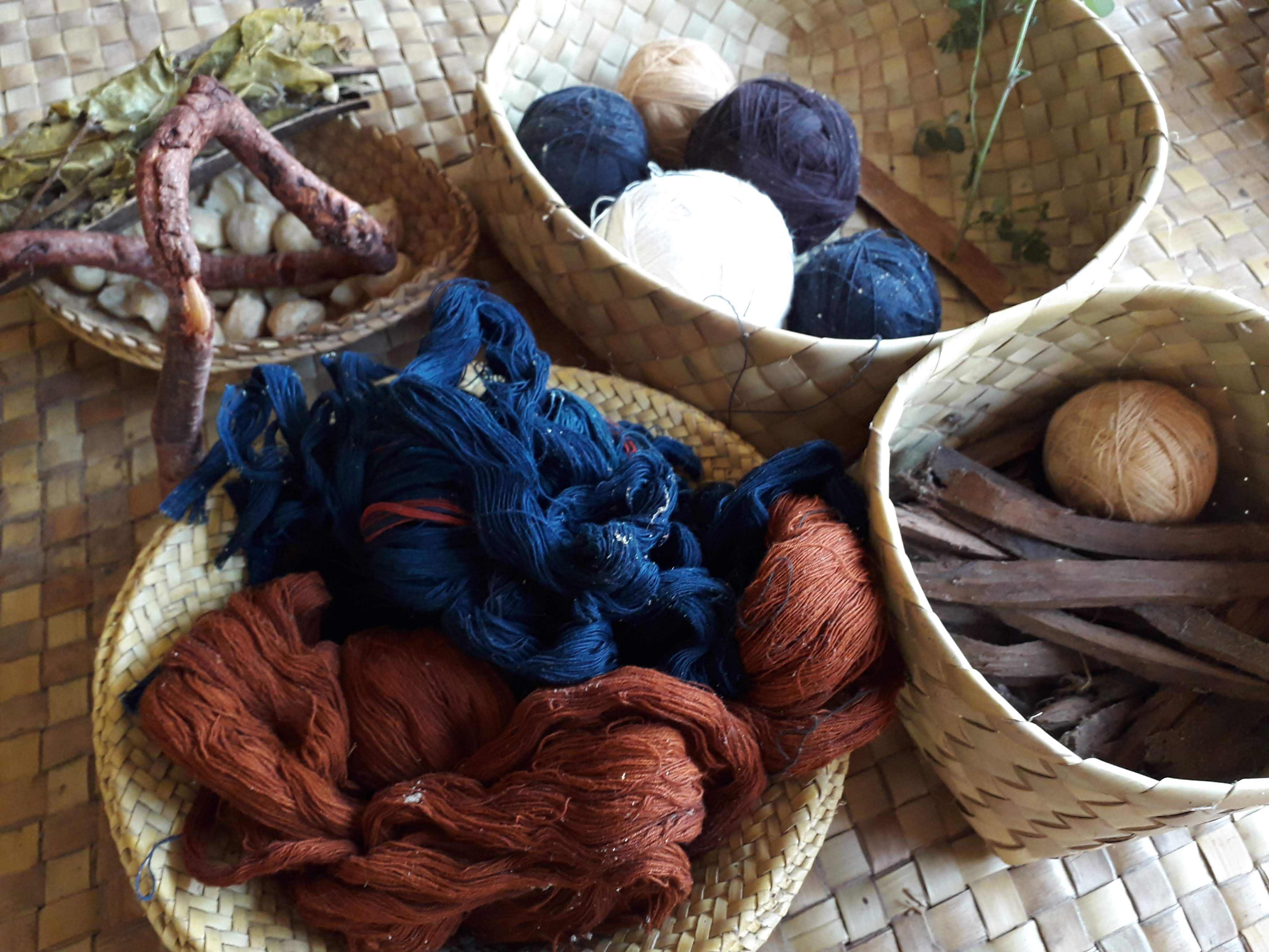 Indigo blue natural dye color reference